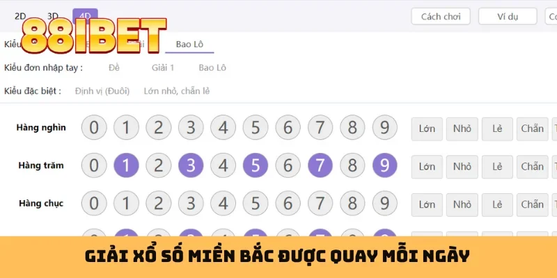 Giải xổ số miền Bắc được quay mỗi ngày