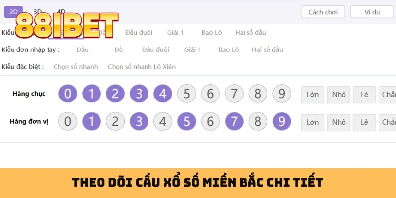 Theo dõi cầu xổ số miền Bắc chi tiết