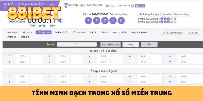 Tính minh bạch trong xổ số miền Trung
